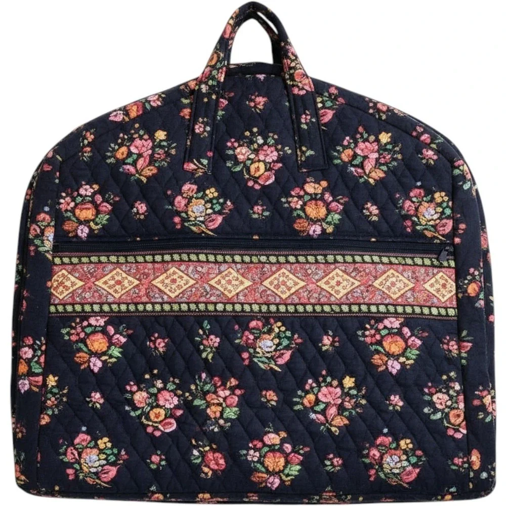 Vera Bradley Provencal Quilted Cotton Hanging Garment Bag Floral Travel Luggage